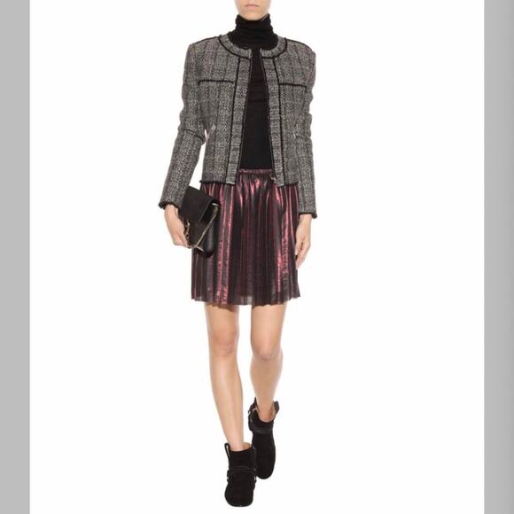 Isabel Marant NWT Circle Skirt Pleated Metallic Red Copper Mini Copper Runway - Picture 11 of 11